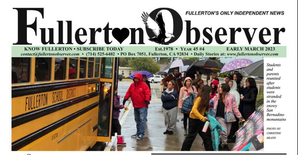 Fullerton Observer Newspaper Early March 2023 Fullerton Observer