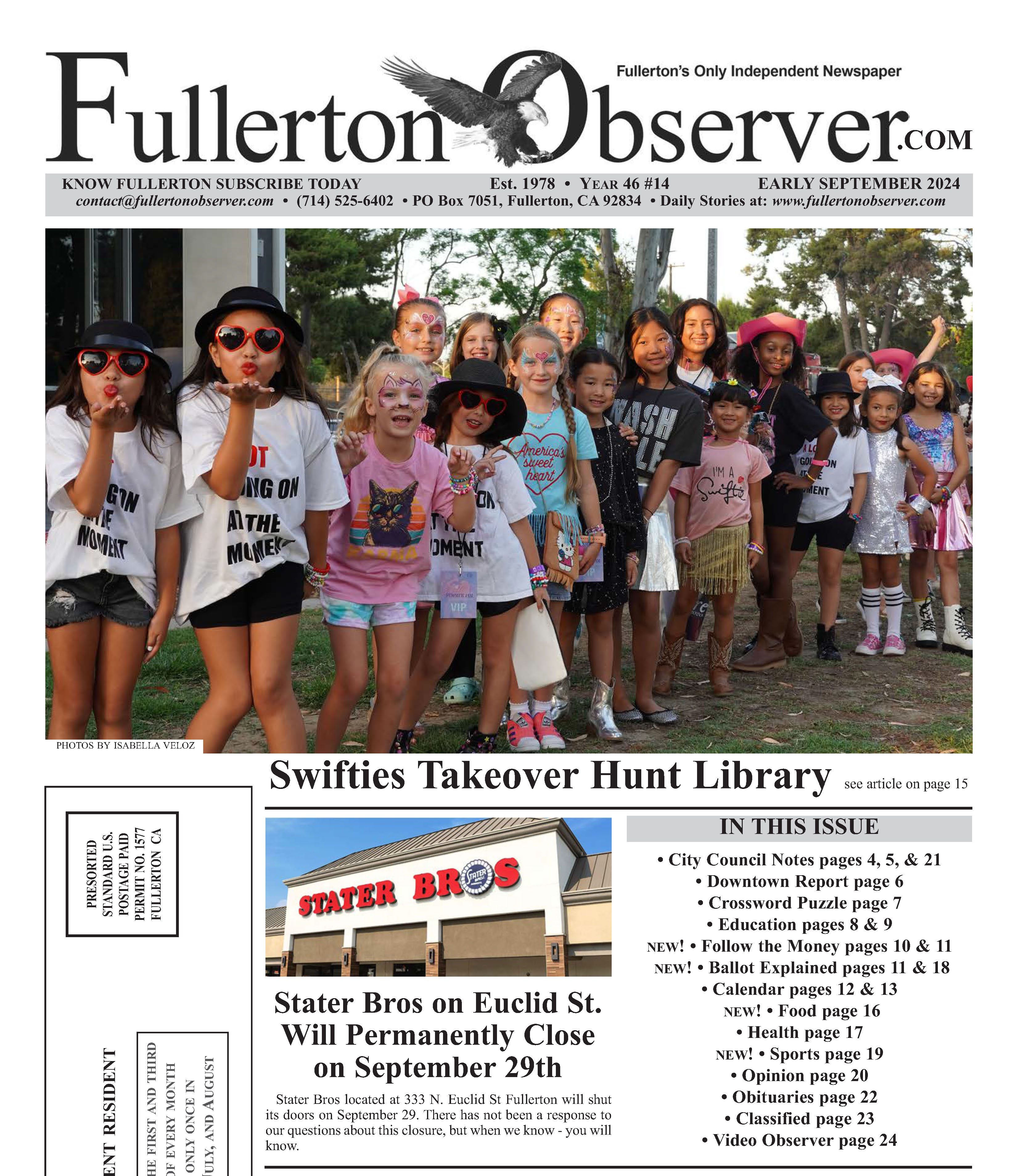 Read the Early September 2024 Issue - Fullerton Observer